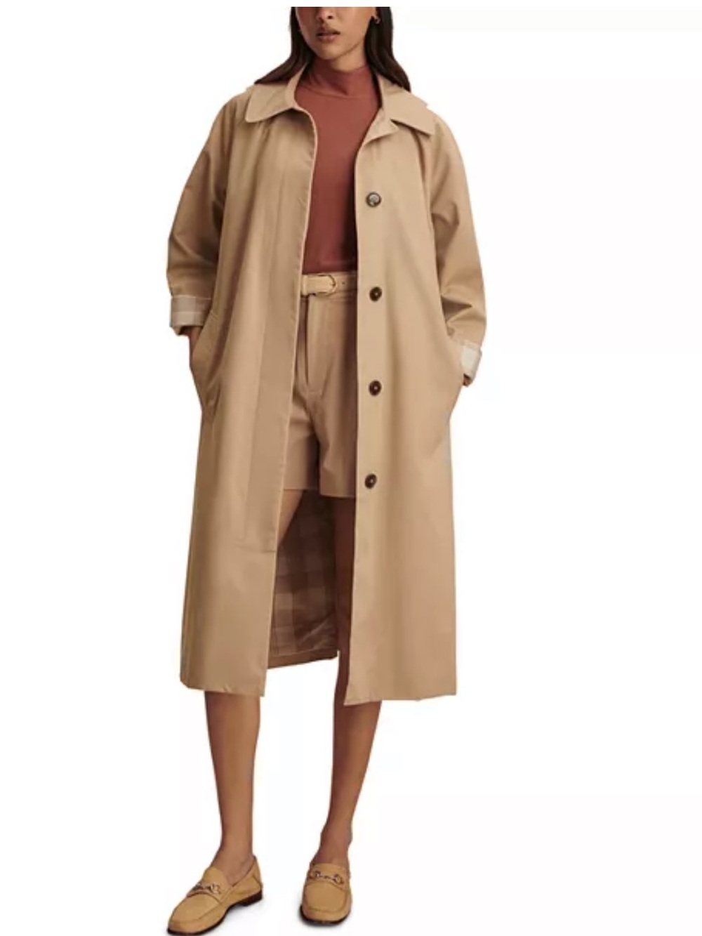 NWT Varley Robyn Oversized Car cotton twill Coat A line shape size xxs